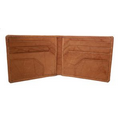 Alvin Men's Slim Leather Wallet w/ 8 Angled Pockets - British Tan